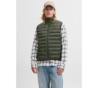 Steppweste JACK & JONES "JJEBRADLEY LIGHT BODYWARMER COLLAR NOOS", Herren, Gr. XL, grün (rosin), Web, Obermaterial: 100% Nylon, unifarben, modisch, regular fit taillenbedeckt, Westen (62742223-XL) ros