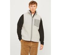 Steppweste JACK & JONES "JORVESTERBRO TEDDY BODYWARMER AW24 NOOS", Herren, Gr. XS, weiß (cloud dancer), Web, Obermaterial: 100% Polyester, unifarben, Westen Steppweste (32407450-XS)