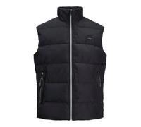 Steppweste JACK & JONES "JPRBLUALVES VEST", Herren, Gr. XL, schwarz, Web, Obermaterial: 100% Polyester, unifarben, regular fit, Westen Steppweste (87077221-XL)