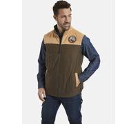 Steppweste JAN VANDERSTORM "Steppweste HRING", Herren, Gr. 60, braun (oliv), Obermaterial: 100% Baumwolle CO., comfort fit normal, Westen Steppweste, wärmend, stylische Corddetails (68081010-60) oliv