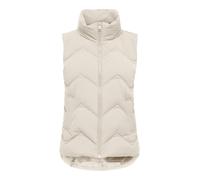 Steppweste JDY "JDYPOWER SHORT WAISTCOAT OTW HAB", Damen, Gr. XL, beige (silber lining), Steppware, Obermaterial: 100% Polyester, unifarben, Po-bedeckend, Westen Steppweste, Kunstfaser (13747741-XL) s