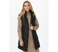 Steppweste JDY "JDYSKYLAR LIFE HOOD WAISTCOAT OTW NOOS", Damen, Gr. S, schwarz (schwarz detail:schwarz), Steppware, Obermaterial: 100% Polyester, unifarben, hüftbedeckend, Westen Steppweste, Topseller