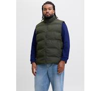Steppweste "JJESOHO BODYWARMER COLLAR SN PLS", Herren, Gr. 6XL, rosin, Web, Obermaterial: 100% Polyester, JACK & JONES PLUSSIZE, unifarben, regular fit hüftlang, Westen Steppweste (32675517-6XL) rosin