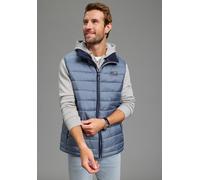 Steppweste KANGAROOS, Herren, Gr. L, blau, grau, Web, Obermaterial: 100% Polyester. Futter: 100% Polyester. Taschenfutter: 100% Polyester. Wattierung: 100% Polyester, kontrastfarbene Details, unifarbe