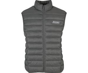 Steppweste KARL KANI "Karl Kani Karl Kani Sport Patch Light Puffer Vest", Herren, Gr. L, anthrazit, 100% Polyester, Westen Steppweste (28544822-L) anthrazit