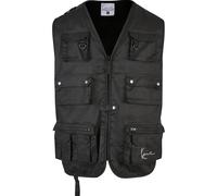 Steppweste KARL KANI "Karl Kani KK Small Signature Vest black", Herren, Gr. L, schwarz, 100% Polyester, ohne Ausschnitt, Westen Steppweste (19787504-L) schwarz
