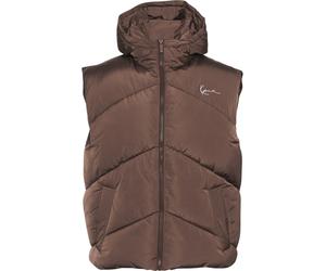 Steppweste KARL KANI "Karl Kani Unisex KM234-027-1 KK Chest Signature Puffer Vest", Herren, Gr. XXS, braun, 100% Polyester, Westen Steppweste (97193439-XXS) braun