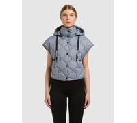 Steppweste KHUJO "NINGA", Damen, Gr. XS, misty blau, Web, 100% Nylon, leicht glänzend, regular fit taillenbedeckt, Westen Steppweste (19414042-XS) misty blau