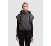 Steppweste KHUJO "NINGA", Damen, Gr. XXL, slate grau, 100% Nylon, leicht glänzend, regular fit, Westen Steppweste (29237464-XXL) slate grau