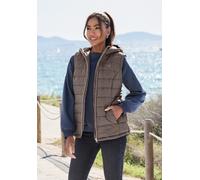 Steppweste LASCANA ACTIVE Gr. 34, braun Damen Westen Outdoorwesten mit Reißverschlusstaschen (98579748-34)