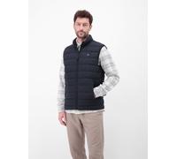 Steppweste LERROS "LERROS Steppweste aus Baumwolle und Leinen, gefüttert", Herren, Gr. XXL, blau night, 74% Baumwolle, 26% Lyocell, Westen Steppweste (10933528-XXL)