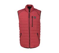 Steppweste LERROS "Sportive Steppweste mit hohem Kragen und Zippertaschen", Herren, Gr. L, rot (schwarz muted rot), 100% Polyester, Westen Steppweste (98128259-L) schwarz muted rot