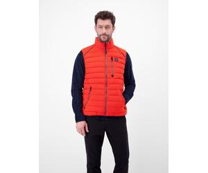 Steppweste LERROS "Steppweste mit Fütterung, sportiv geschnitten", Herren, Gr. M, schwarz vivid rot, 100% Polyester, Westen Steppweste (79861536-M) schwarz vivid rot