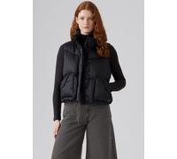 Steppweste LEVI'S "WESTERN", Damen, Gr. M (38), grau (anthrazit night), Web, Obermaterial: 100% Polyester, normal taillenbedeckt, Westen Steppweste, Pflegeleichtes, wärmendes Material (14022919-M) ant