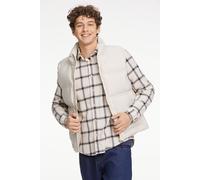 Steppweste LINDBERGH, Herren, Gr. L, weiß (sanftes weiß), Obermaterial: 49% Baumwolle, 41% Polyester, 10% Nylon, regular fit, Westen Steppweste, mit praktischen Vordertaschen (71141567-L) sanftes weiß