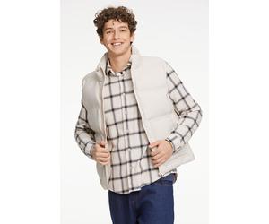 Steppweste LINDBERGH, Herren, Gr. XL, weiß (sanftes weiß), Obermaterial: 49% Baumwolle, 41% Polyester, 10% Nylon, regular fit, Westen Steppweste, mit praktischen Vordertaschen (71141567-XL) sanftes we