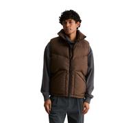 Steppweste MARC O'POLO DENIM "aus recyceltem Polyester", Herren, Gr. M, braun (chocolate fudge), Obermaterial: 100% Polyester. Füllung: 70% Daune, 30% Feder. Futter: 100% Polyester, unifarben, regular