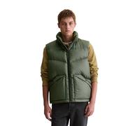 Steppweste MARC O'POLO DENIM "aus wasserabweisendem Performance Polyester", Herren, Gr. S, pineneedle, Obermaterial: 100% Polyester; Füllung: 70% Daune, 30% Feder, unifarben, regular fit, Westen Stepp