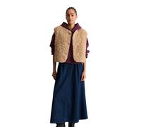 Steppweste MARC O'POLO DENIM "aus weichem Curly-Plüsch", Damen, Gr. S, beige (sandpaper), Obermaterial: 100% Polyester. Futter: 100% Polyester, unifarben, regular fit, Westen Steppweste (75853464-S) s