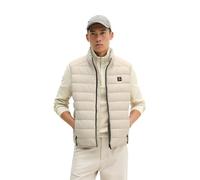 Steppweste MARC O'POLO "mit praktischer Packtasche", Herren, Gr. 3XL, beige (grau silk), Obermaterial: 100% Polyester, unifarben, regular fit, Westen Steppweste (24957044-XXXL) grau silk