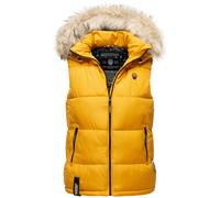 Gefütterte Steppweste mit abnehmbarer Kapuze "Eisflöckchen" Yellow M