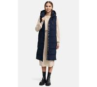 Steppweste MARIKOO "Narikaa", Damen, Gr. XS, blau (navy), Obermaterial: 100% Polyester; Innenseite: 100% Polyester, Westen Steppweste, mit weichem Teddyfell (16715138-XS) navy