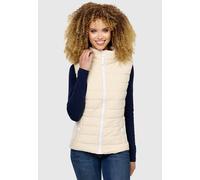 Steppweste MARIKOO "Reimii", Damen, Gr. S, beige (cream), Obermaterial: 100% Polyester; Obermaterial 2: 95% Polyester, 5% Elasthan; Innenseite: 100% Polyester; Futter: 100% Polyester; Wattierung: 100%