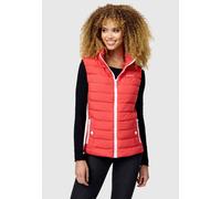 Steppweste MARIKOO "Reimii", Damen, Gr. XS, rot (coral rot), Obermaterial: 100% Polyester; Obermaterial 2: 95% Polyester, 5% Elasthan; Innenseite: 100% Polyester; Futter: 100% Polyester; Wattierung: 1
