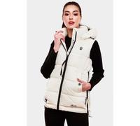 Steppweste MARIKOO "Zarinaa", Damen, Gr. M (38), weiß, Obermaterial: 100% Polyester. Futter: 100% Polyester. Wattierung: 100% Polyester, Westen Steppweste, mit vier seitlichen Taschen (84951524-M) wei