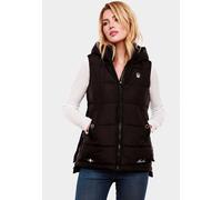 MARIKOO Damen Steppweste Outdoor-Weste mit Abnehmbarer Kapuze Zarinaa Black Gr. S