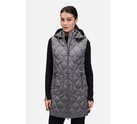 Strickweste BETTY BARCLAY "Betty Barclay Damen Steppweste mit abnehmbarer Kapuze", Damen, Gr. 38, grau (dunkel grau), Obermaterial: 100% Polyamid., casual, figurumspielend, Westen (70560306-38) dunkel