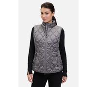 Strickweste BETTY BARCLAY "Betty Barclay Damen Steppweste mit Stehkragen", Damen, Gr. 38, grau (dunkel grau), Obermaterial: 100% Polyamid., casual, figurumspielend, Westen (51351268-38) dunkel grau
