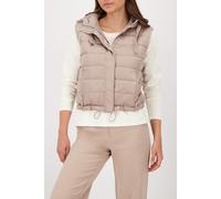 Steppweste MONARI "Weste Stepp", Damen, Gr. 44, truffle, Web, Obermaterial: 100% Polyester. Futter: 100% Polyester. Füllung: 100% Polyester, unifarben, regular fit taillenbedeckt, Rundhals, Westen Ste