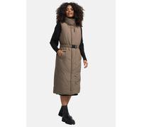 Steppweste NAVAHOO "Abendlied XIV", Damen, Gr. S (36), braun, Obermaterial: 100% Polyester. Innenfutter: 100% Polyester. Wattierung: 100% Polyester, gerade kniebedeckend, hoch geschlossener Ausschnitt