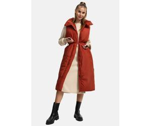 Steppweste NAVAHOO "Abendlied XIV", Damen, Gr. XL (42), orange (terrakotta), Obermaterial: 100% Polyester. Innenfutter: 100% Polyester. Wattierung: 100% Polyester, gerade kniebedeckend, hoch geschloss