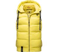 Steppweste NAVAHOO "Kassidy", Damen, Gr. S (36), grün (limone), Oberstoff: 100% Nylon, Futter: 100% Polyester, Wattierung: 100% Polyester, tailliert hüftbedeckend, Westen Steppweste, stylische ärmello