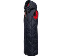 Steppweste NAVAHOO "Schnuckel", Damen, Gr. S (36), blau (navy), Oberstoff: 100% Polyester; Futter: 100% Polyester; Wattierung: 100% Polyester, lässig geschnitten ca. Mitte Wade, hoch geschlossener Aus