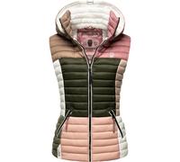 Steppweste NAVAHOO "Shadaa Multikulti", Damen, Gr. XL (42), beige (natur), Oberstoff: 100% Nylon; Futter: 100% Polyester; Wattierung: 100% Polyester, colorblocking, tailliert hüftbedeckend, Westen Ste