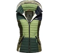Steppweste NAVAHOO "Shadaa Multikulti", Damen, Gr. XL (42), grün (tannengrün), Oberstoff: 100% Nylon; Futter: 100% Polyester; Wattierung: 100% Polyester, tailliert hüftbedeckend, Westen Steppweste, Är