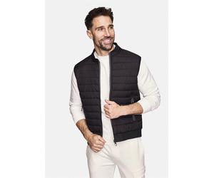 Steppweste NEW CANADIAN, Herren, Gr. S, schwarz, 60% Viskose, 35% Polyester, 5% Elasthan, kurz, hoch geschlossener Ausschnitt, Westen Steppweste, mit elastischem Bund am Saum und Armabschluss (7321011