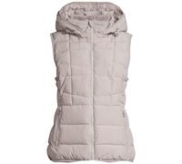 Steppweste NEW VIEW "Nina", Damen, Gr. L, kitt, Obermaterial: 100% Polyester PES., regular fit, Westen Steppweste, mit weitenregulierbarer Kapuze (73040211-L) kitt