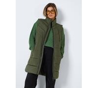 Steppweste NOISY MAY "NMDALCON S/L VEST NOOS FWD", Damen, Gr. M, grün (rosin), Web, Obermaterial: 100% Polyester, unifarben, normal ca. Mitte Oberschenkel, Westen Steppweste (66978903-M)