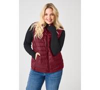 Steppweste ONLY CARMAKOMA "CARTAHIA LW QUILTED WAISTCOAT OTW", Damen, Gr. M, cabernet, Web, Obermaterial: 100% Nylon, unifarben, regular fit normal, Westen Steppweste (42536800-M)