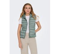 Steppweste ONLY "ONLNEWTAHOE HOOD WAISTCOAT OTW NOOS", Damen, Gr. S, grün (jadeite), Steppware, Obermaterial: 100% Nylon, unifarben, tailliert normal, Westen Steppweste, Kunstfaser (59481251-S) jadeit