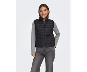 Steppweste ONLY "ONLTAHIA LW QUILTED WAISTCOAT OTW CC OTW", Damen, Gr. XL, schwarz, Steppware, Obermaterial: 100% Nylon, unifarben, regular fit normal, Westen Steppweste, leicht glänzende Oberfläche (