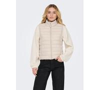 Steppweste ONLY "ONLTAHIA LW QUILTED WAISTCOAT OTW CC OTW", Damen, Gr. XS, beige (pumice stone), Steppware, Obermaterial: 100% Nylon, unifarben, regular fit normal, Westen Steppweste, leicht glänzende