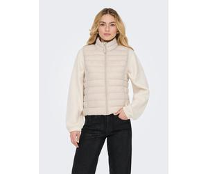 Steppweste ONLY "ONLTAHIA LW QUILTED WAISTCOAT OTW CC OTW", Damen, Gr. XS, beige (pumice stone), Steppware, Obermaterial: 100% Nylon, unifarben, regular fit normal, Westen Steppweste, leicht glänzende