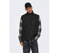 Steppweste ONLY & SONS "ONSJAKE QUILTED VEST OTW" Gr. S, schwarz Herren Westen (45706531-S) schwarz