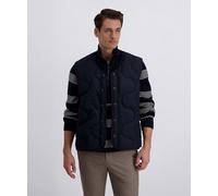 Steppweste PIERRE CARDIN, Herren, Gr. 3XL, blau (salute), Web, Obermaterial: 100% Polyester, unifarben, bequem normal, tiefer Rundhals, Westen Steppweste, in bequemer Weite (98850627-XXXL) salute