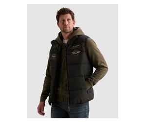 Steppweste PME LEGEND, Herren, Gr. M, schwarz (jet schwarz), Web, Obermaterial: 100% Polyester, normal hüftlang, Westen Steppweste, Reißverschlusstaschen von innen und außen (71612816-M) jet schwarz